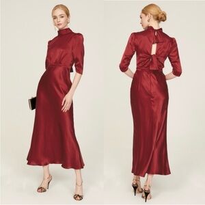 Saloni Adele maxi gown Dress Garnet Red size 6-8 worn by keira knightley